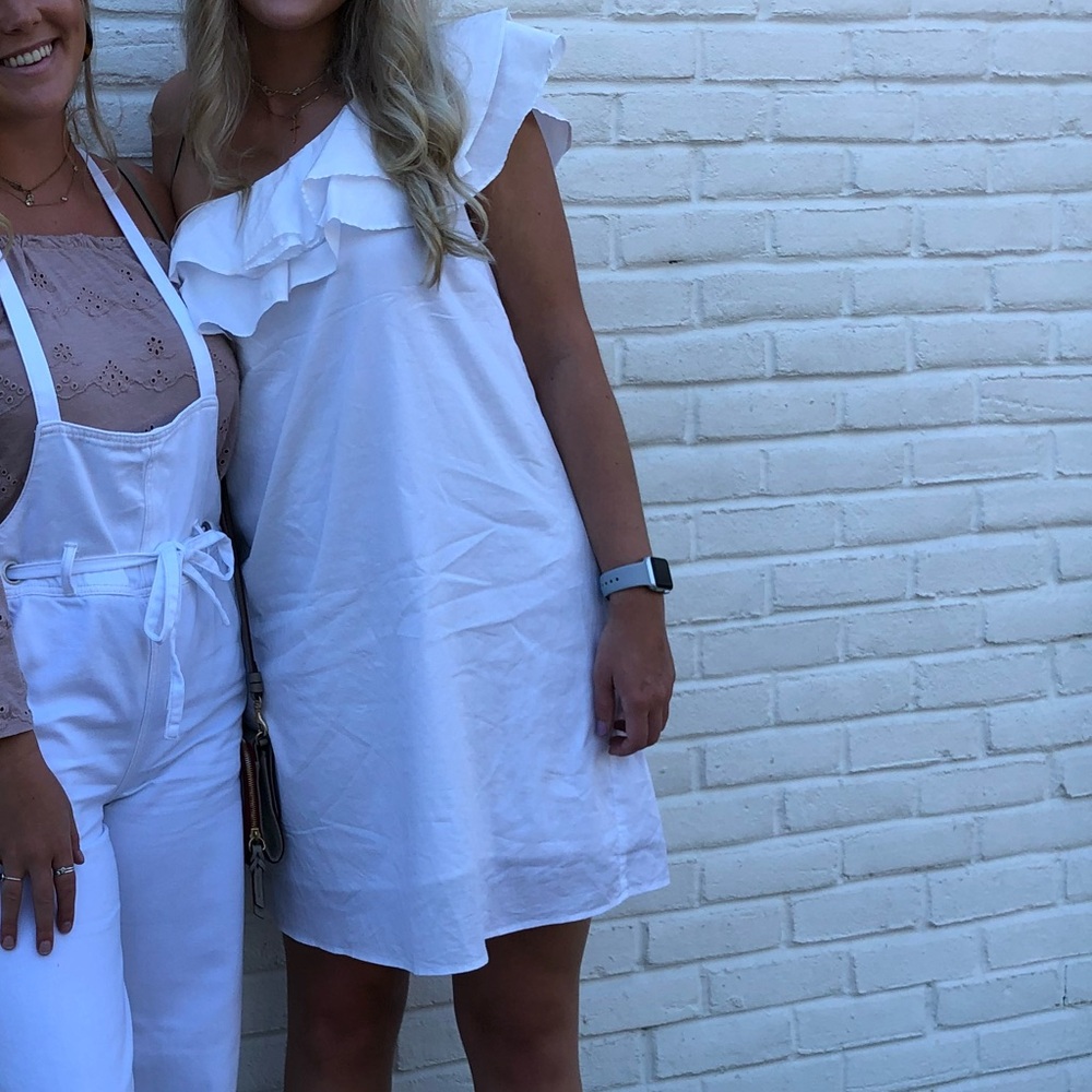 Sunday in Brooklyn White Ruffle Dress - Anthropologie